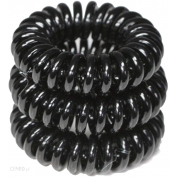 RONNEY S12 MAT funny ring bubble - Profesjonalne gumki do włosów 3 sztuki 3,5 cm - czarne